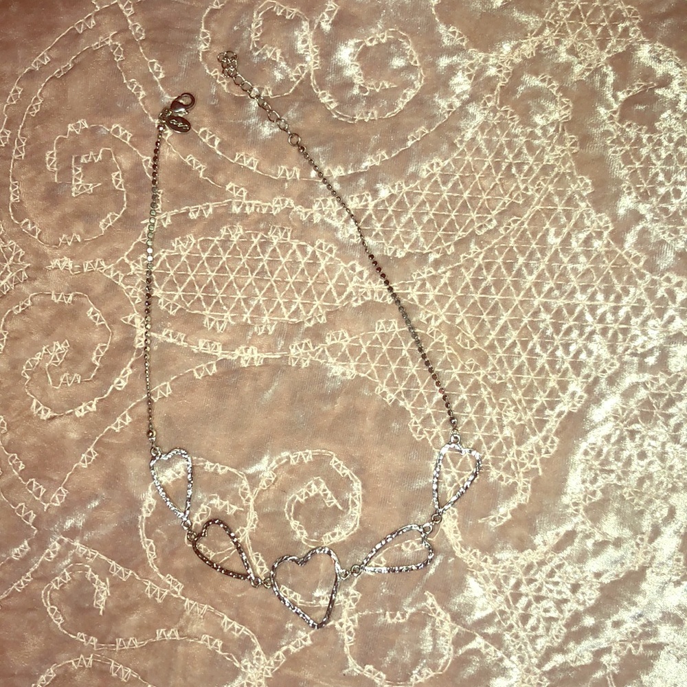 American Eagle Silver heart necklace